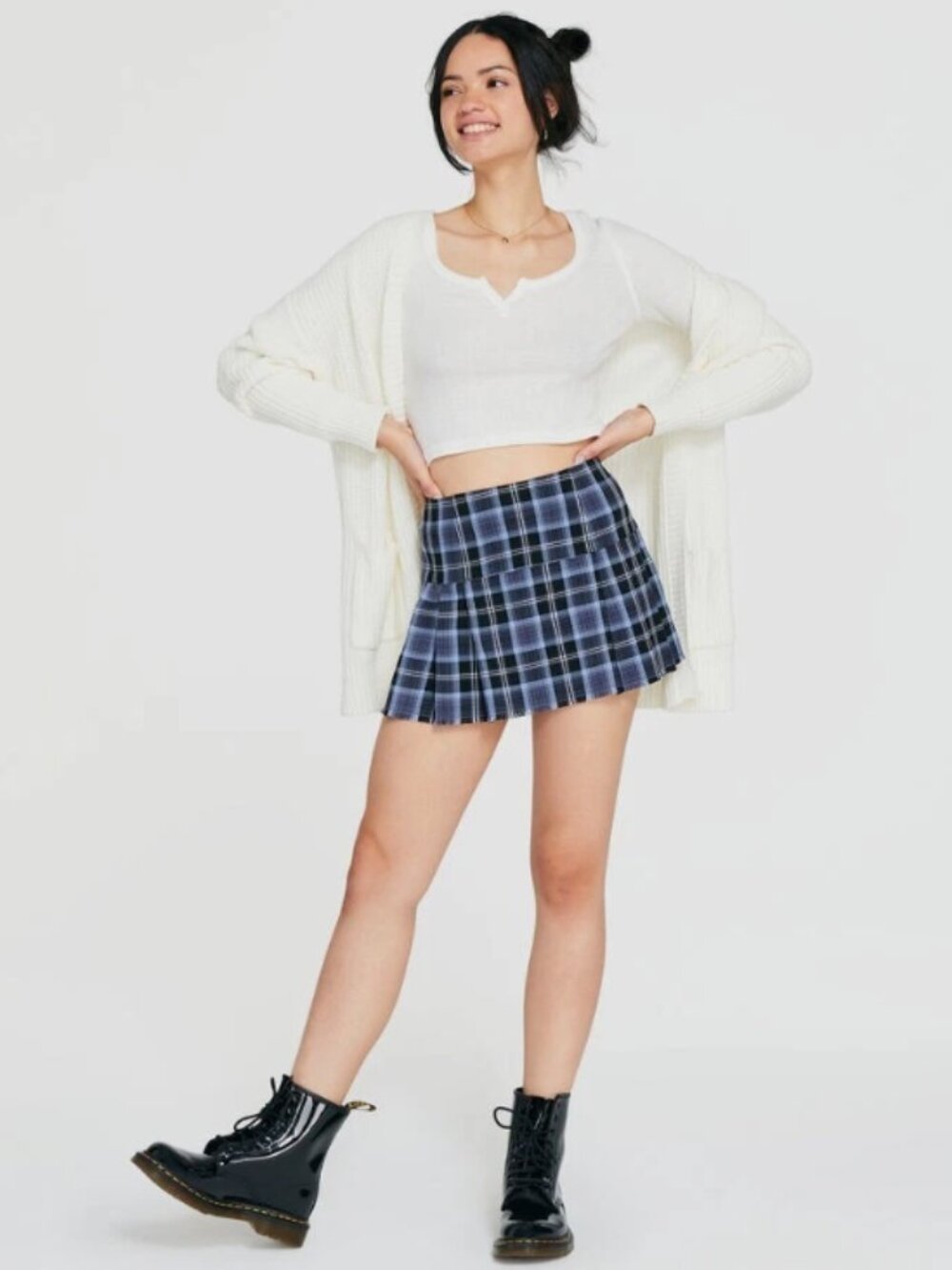Aeropostale Y2K Plaid Pleated Miniskirt Dark Academia Skater School Girl